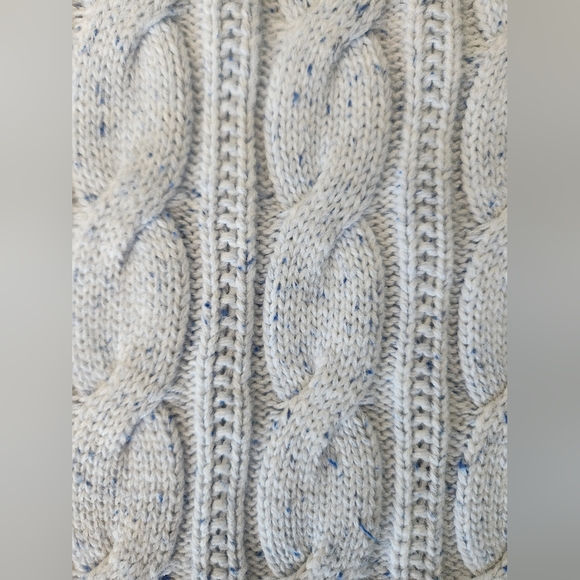 Lands' End Women's Cotton Drifter Cable Crew Neck Sweater Light Blue Size XL NWT - Picture 5 of 7